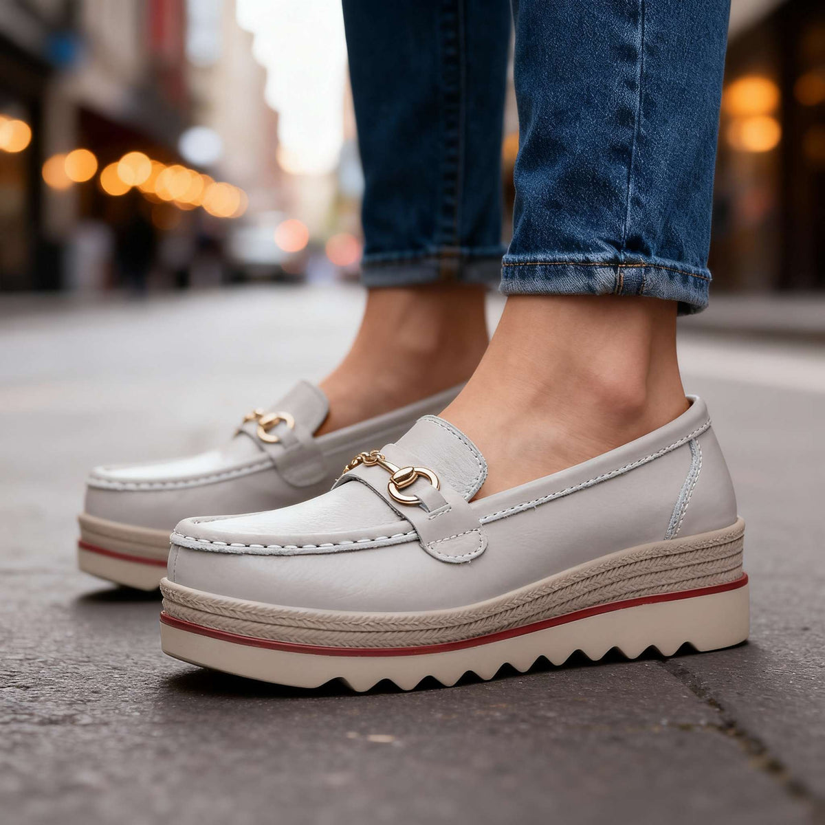 Women's Platform Comfort Loafers – Cushioned Slip-On Shoes