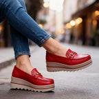 Women's Platform Comfort Loafers – Cushioned Slip-On Shoes