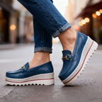 Women's Platform Comfort Loafers – Cushioned Slip-On Shoes