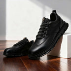 Men's Brogue Sneakers – Perforated Wingtip Casual Lace-Up Shoes