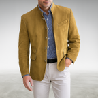 Men's Stand Collar Button Jacket – Tailored Smart Casual Layer