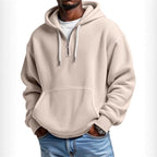 Men's Waffle Knit Hoodie – Double Hood 3D Print Relaxed Cardigan