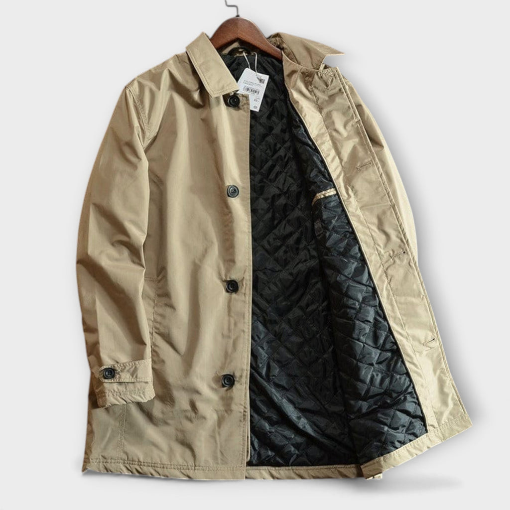 Grant | Men Quilted Lining Button Front Car Coat