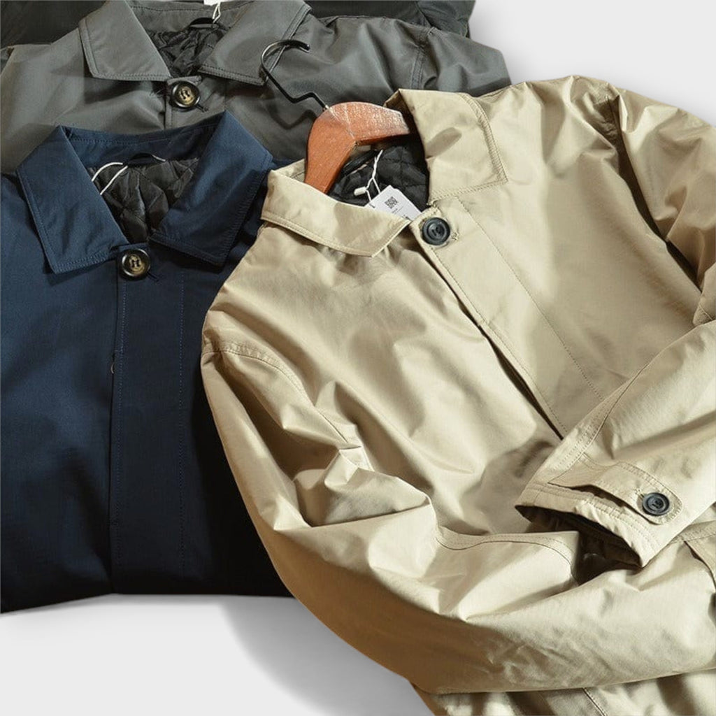Grant | Men Quilted Lining Button Front Car Coat