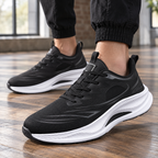 Men's Chunky Rocker Sole Sneakers – Low-Top Lace-Up Casual Sneakers