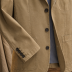 Men's Washed Look Blazer – Three-Button Notch Lapel Jacket with Patch Pockets
