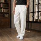 Men's Pleated Wide Leg Trousers – High Waist Tailored Pants