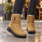 Women's Quilted Winter Snow Boots – Warm Lined Wedge Ankle Boots