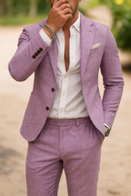 Men's Slim Fit Suit Set – Tailored Blazer & Matching Trousers