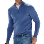 Men's Quarter Zip Sweater – Regular Fit Casual Knit Pullover