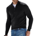 Men's Quarter Zip Sweater – Regular Fit Casual Knit Pullover