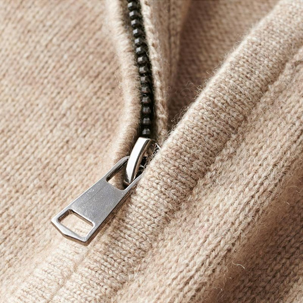 Men's Quarter Zip Sweater – Regular Fit Casual Knit Pullover