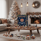 Joy | Christmas Advent Calendar with 25 Surprise Doors and Refillable Box