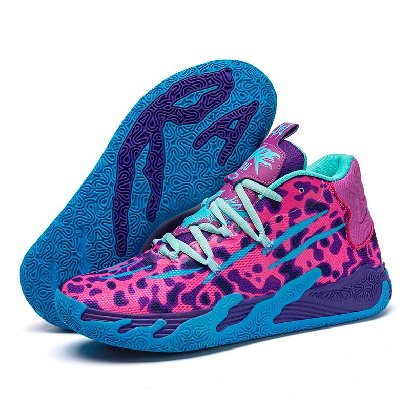 Men's High-Top Basketball Shoes – Cushioned Non-Slip Court Sneakers