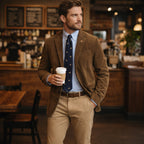 Men's Vintage Corduroy Blazer – Tailored Sport Coat with Elbow Patches