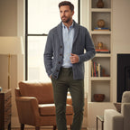 Men's Soft Knit Button Cardigan – Relaxed Smart Casual Sweater with Pockets