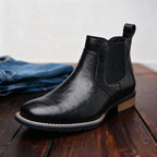 Men's Side-Zip Chelsea Boots – Low-Cut Elastic Gusset Ankle Boots
