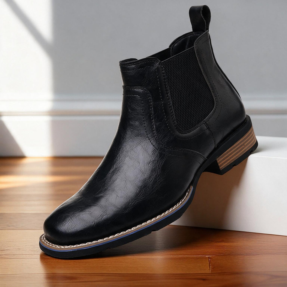 Men's Side-Zip Chelsea Boots – Low-Cut Elastic Gusset Ankle Boots