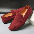 Men's Suede Slip-On Loafers – Minimal Cushioned Smart Casual Shoes