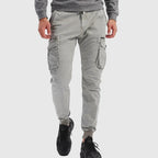 Men's Cargo Jogger Pants – Multi-Pocket Drawstring Cuffed Utility Trousers