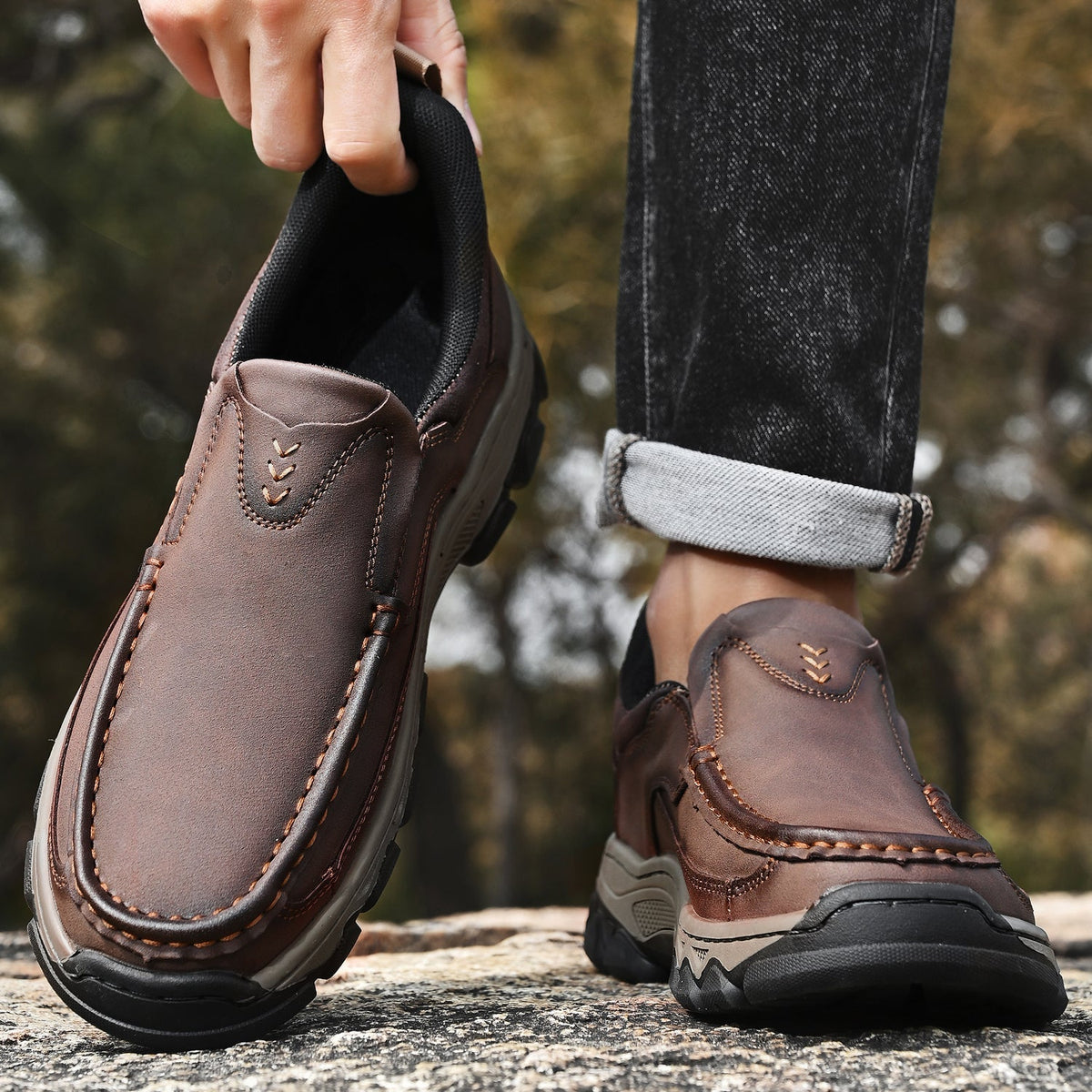 Russell | Men Orthopedic Style Slip On Walking Shoes