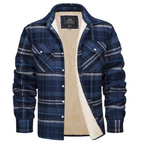 Wyatt | Men Sherpa Lined Plaid Shirt Jacket