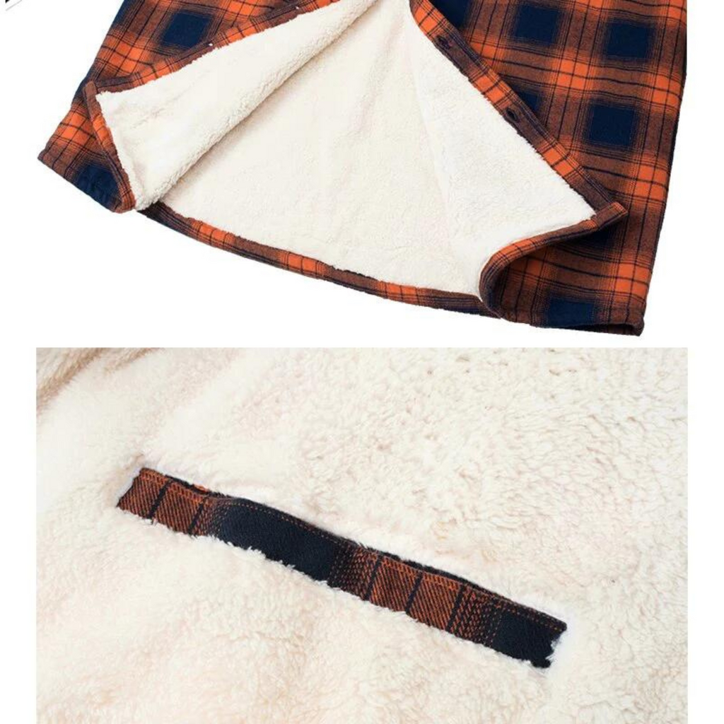 Wyatt | Men Sherpa Lined Plaid Shirt Jacket