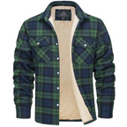 Wyatt | Men Sherpa Lined Plaid Shirt Jacket