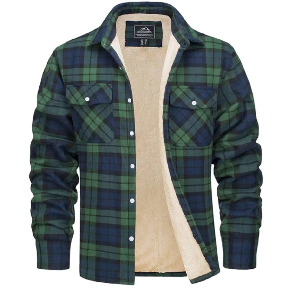 Wyatt | Men Sherpa Lined Plaid Shirt Jacket