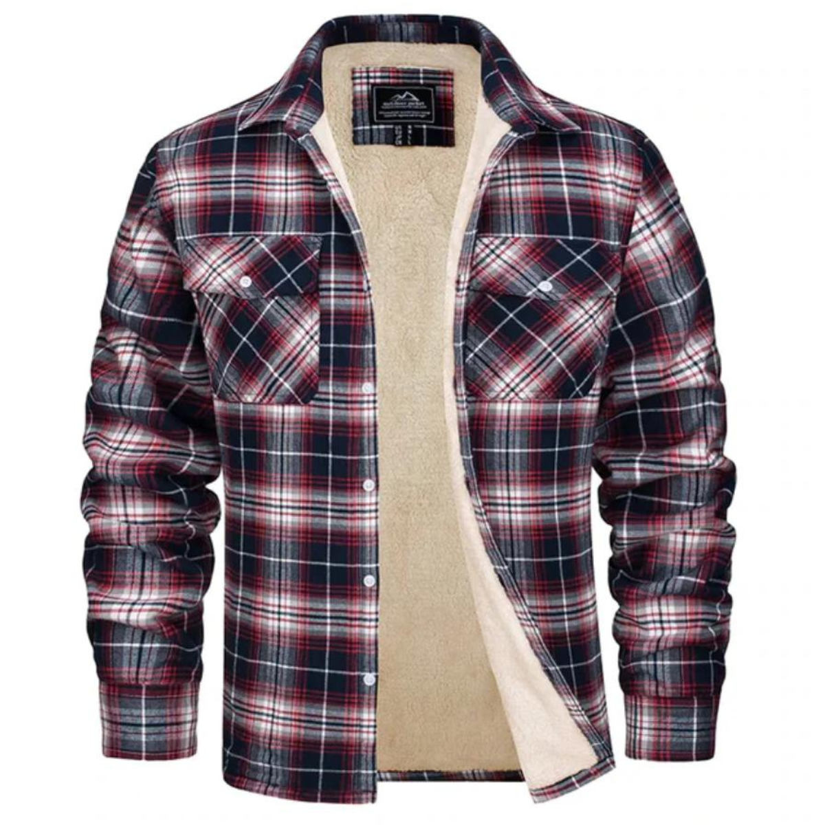 Wyatt | Men Sherpa Lined Plaid Shirt Jacket
