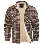 Wyatt | Men Sherpa Lined Plaid Shirt Jacket