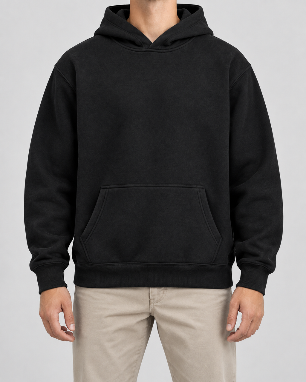 Men's Brushed Fleece Pullover Hoodie – Kangaroo Pocket Sweatshirt