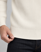 Men's Ribbed Henley Sweater – Button Placket Raglan Sleeve Pullover