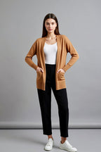 Women's Open Front Knit Cardigan – Lightweight Layering Essential
