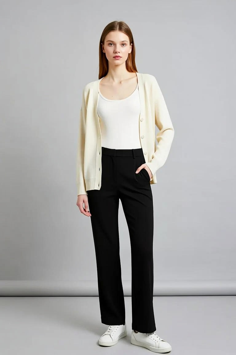Women's Open Front Knit Cardigan – Lightweight Layering Essential