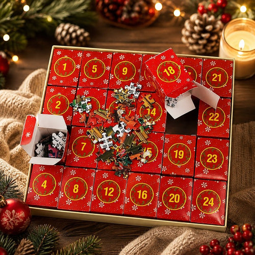 Ella | 1008 Piece Christmas Jigsaw Puzzle Advent Calendar with 24 Compartments
