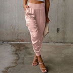 Women's High-Waist Cargo Joggers – Tapered Utility Pants