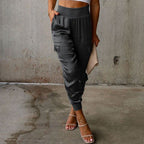 Women's High-Waist Cargo Joggers – Tapered Utility Pants