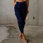 Women's High-Waist Cargo Joggers – Tapered Utility Pants