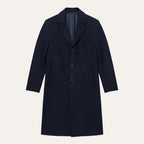 Men's Minimal Longline Overcoat – Classic Tailored Business Coat