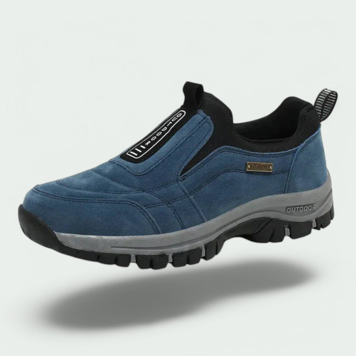 Men's Slip-On Walking Sneakers – Wide Toe Box Comfort Shoes with Cushioned Footbed