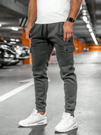 Men's Cargo Jogger Pants – Drawstring Waist Tapered Casual Trousers