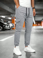 Men's Cargo Jogger Pants – Drawstring Waist Tapered Casual Trousers