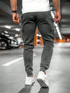 Men's Cargo Jogger Pants – Drawstring Waist Tapered Casual Trousers