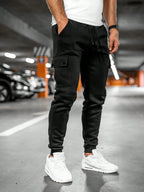 Men's Cargo Jogger Pants – Drawstring Waist Tapered Casual Trousers