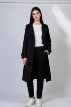 Women's Classic Belted Trench Coat – Double-Breasted All-Season Coat