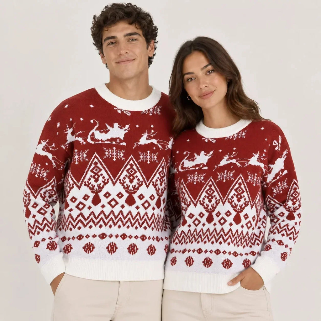 Holden | Unisex Reindeer Jacquard Knit Christmas Sweater