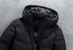 Men's Quilted Hooded Puffer Jacket – Stand Collar Winter Coat