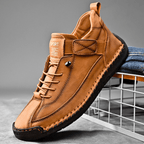 Men's Vintage Casual Sneakers – Stitch Detail Strap Cushioned Shoes