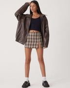 Women's Oversized Bomber Jacket – Leather-Look Boxy Fit